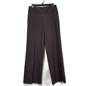 Tahari by Elie Tahari Charcoal Gray Trousers Pants Side Zip Wide Leg Women's M